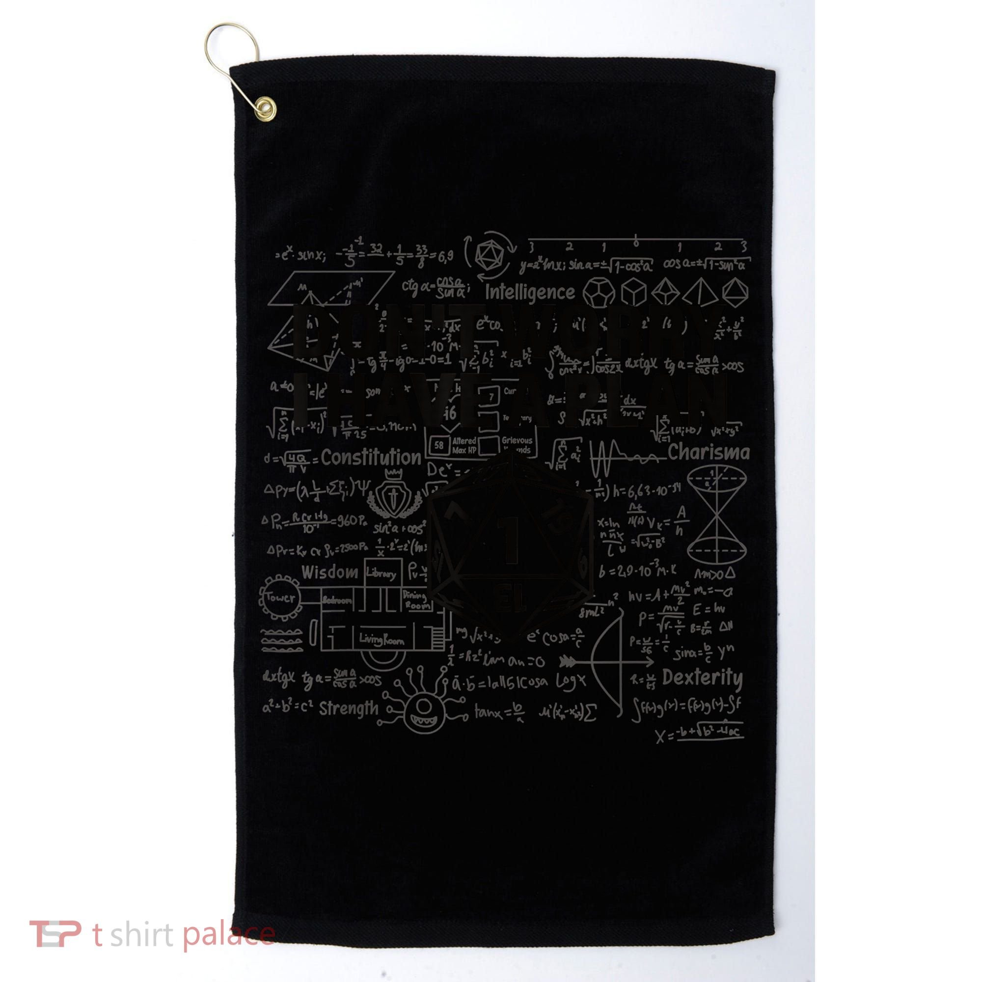 D20 Dice Roll 1 Funny Dungeon Gamer Critical Fail Dragon Golf Towel