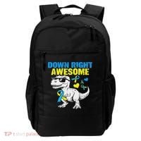 Dinosaur Down Right Awesome Down Syndrome Awareness Backpack thumb 0
