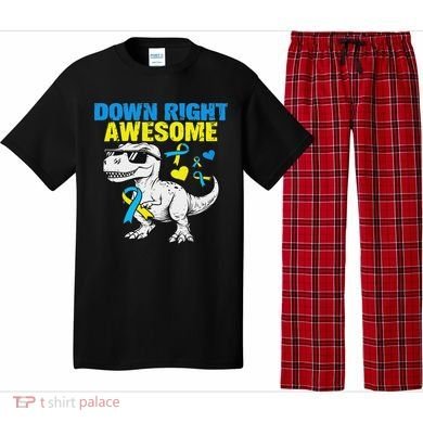 Dinosaur Down Right Awesome Down Syndrome Awareness Pajama Set