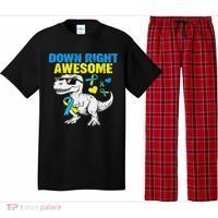 Dinosaur Down Right Awesome Down Syndrome Awareness Pajama Set thumb 0