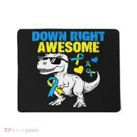 Dinosaur Down Right Awesome Down Syndrome Awareness Mousepad thumb 0