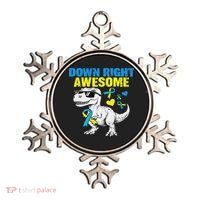 Dinosaur Down Right Awesome Down Syndrome Awareness Ornament thumb 0