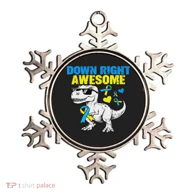 Dinosaur Down Right Awesome Down Syndrome Awareness Ornament