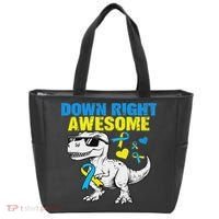 Dinosaur Down Right Awesome Down Syndrome Awareness Tote Bag thumb 0