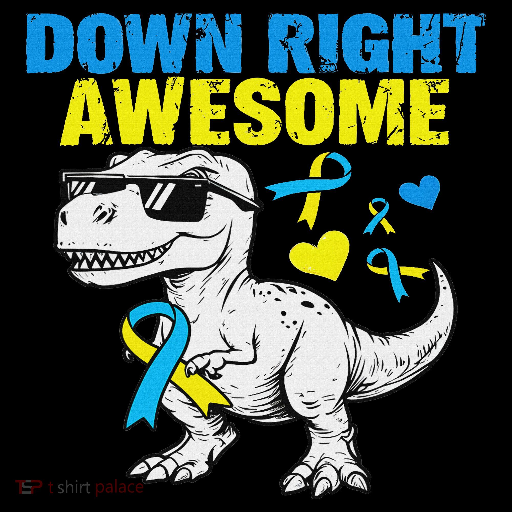 Dinosaur Down Right Awesome Down Syndrome Awareness Tote Bag