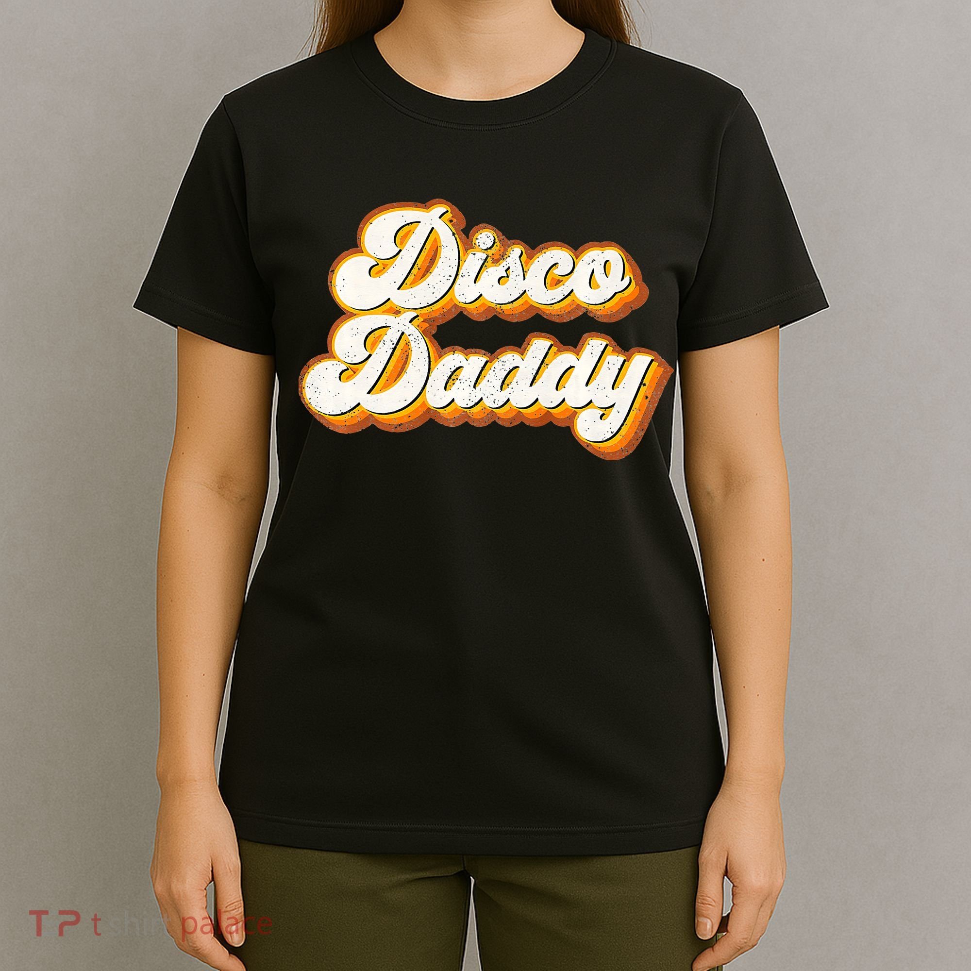Disco Daddy Retro Matching60s 70s Party CostumeDad T-Shirt