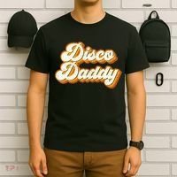 Disco Daddy Retro Matching60s 70s Party CostumeDad T-Shirt thumb 6