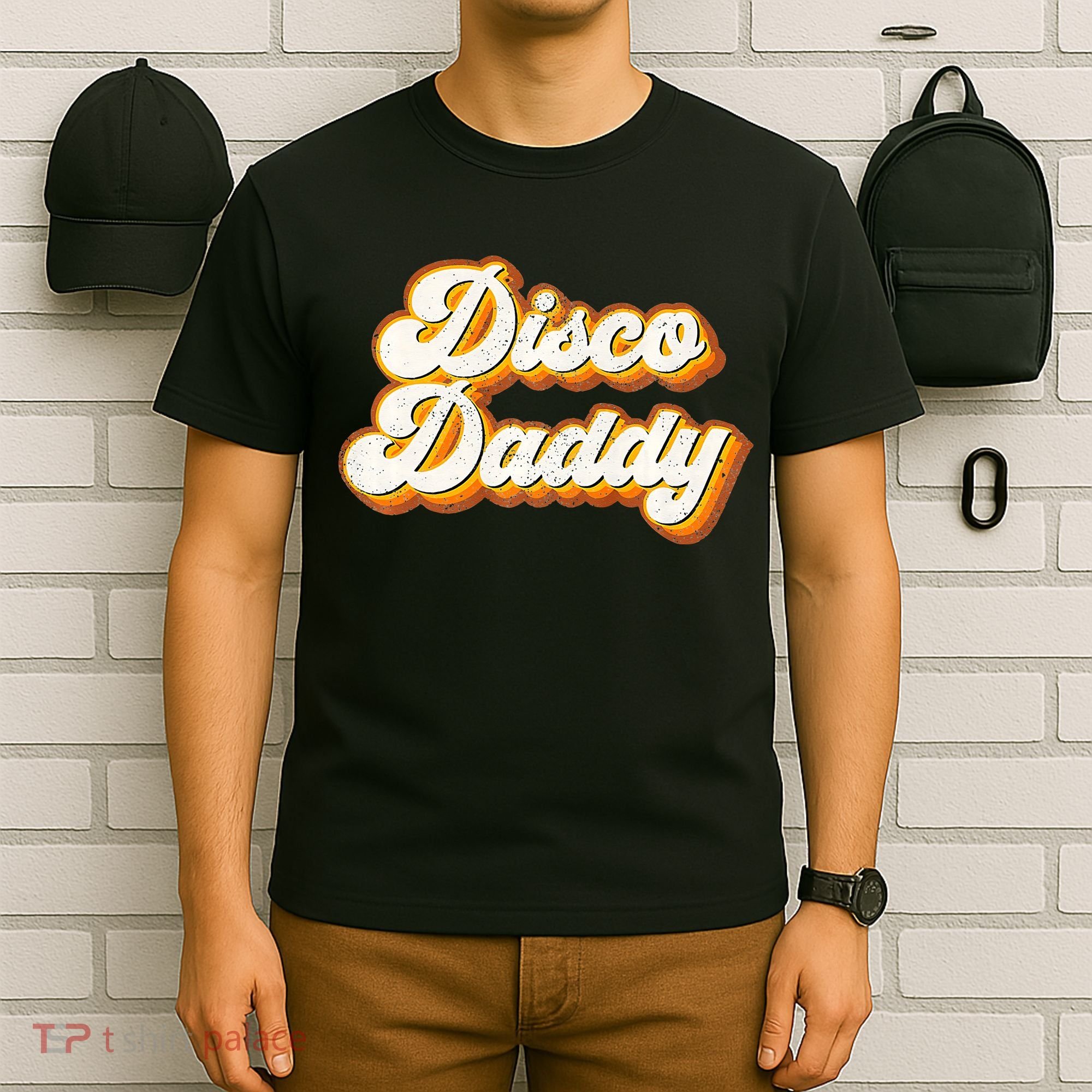 Disco Daddy Retro Matching60s 70s Party CostumeDad T-Shirt