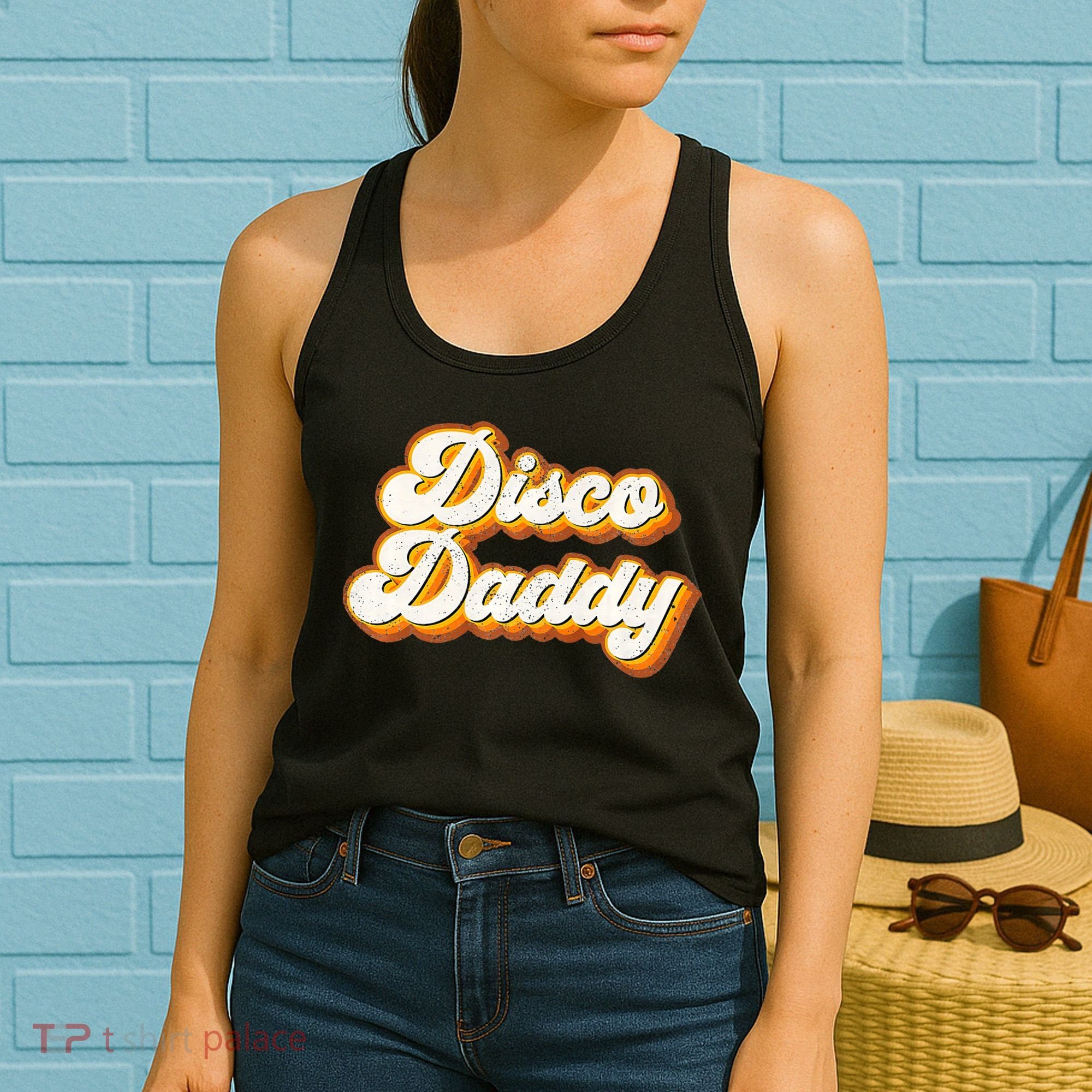 Disco Daddy Retro Matching60s 70s Party CostumeDad Women's Tank Top