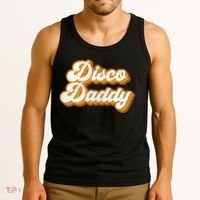 Disco Daddy Retro Matching60s 70s Party CostumeDad Tank Top thumb 3