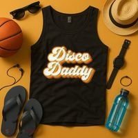 Disco Daddy Retro Matching60s 70s Party CostumeDad Tank Top thumb 4