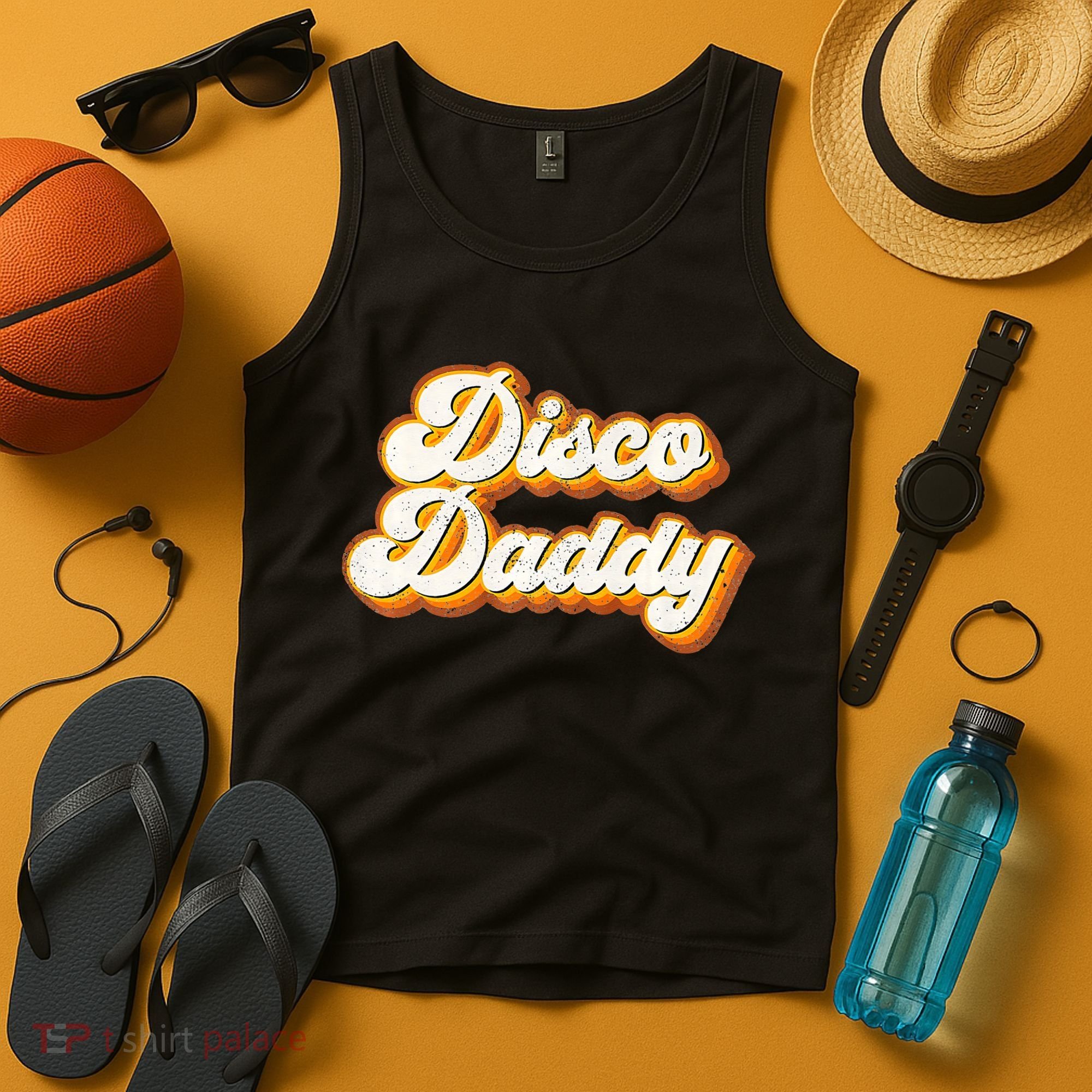 Disco Daddy Retro Matching60s 70s Party CostumeDad Tank Top