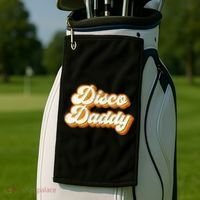 Disco Daddy Retro Matching60s 70s Party CostumeDad Golf Towel thumb 2