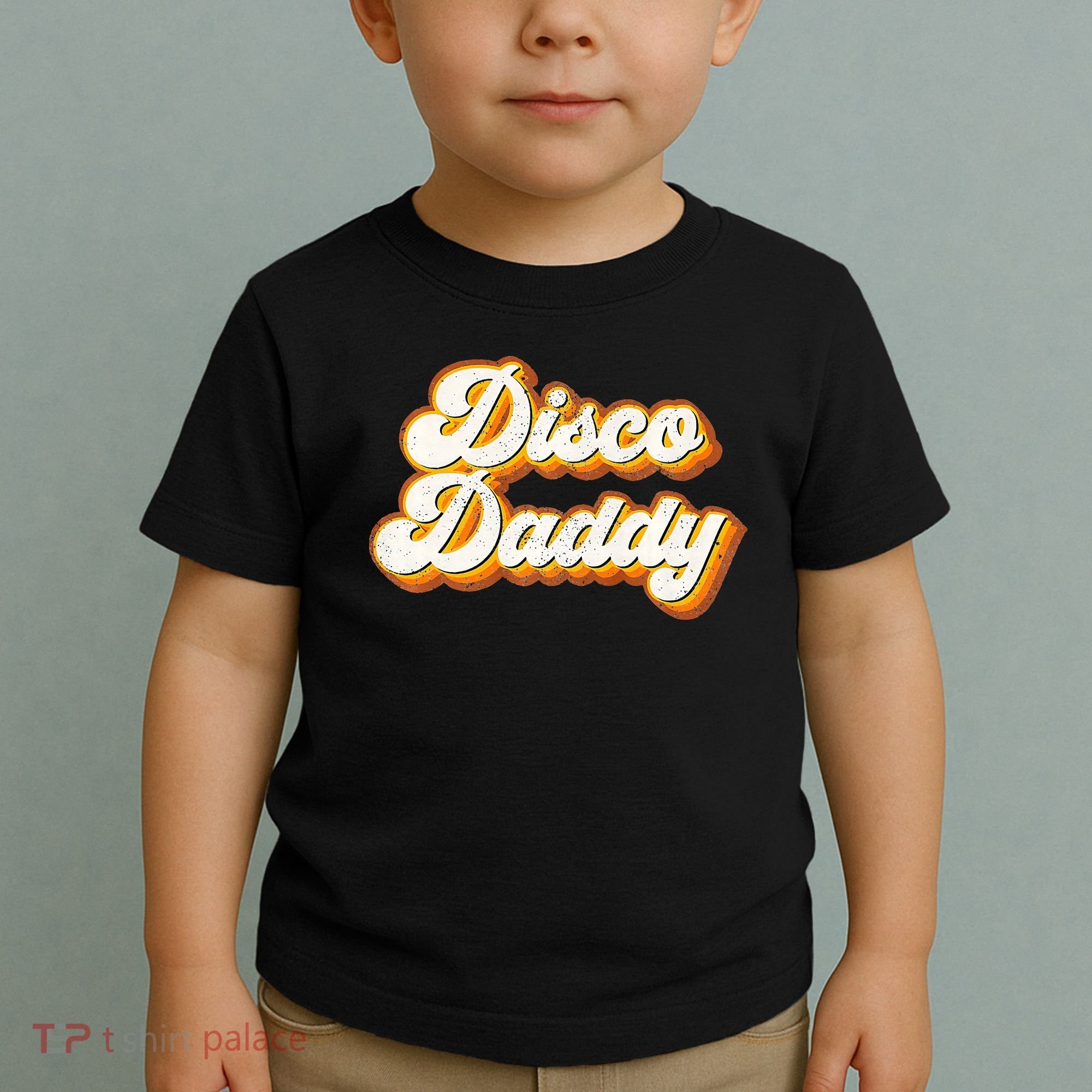 Disco Daddy Retro Matching60s 70s Party CostumeDad Toddler T-Shirt