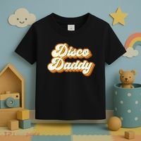 Disco Daddy Retro Matching60s 70s Party CostumeDad Toddler T-Shirt thumb 3