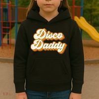 Disco Daddy Retro Matching60s 70s Party CostumeDad Kids Hoodie thumb 3