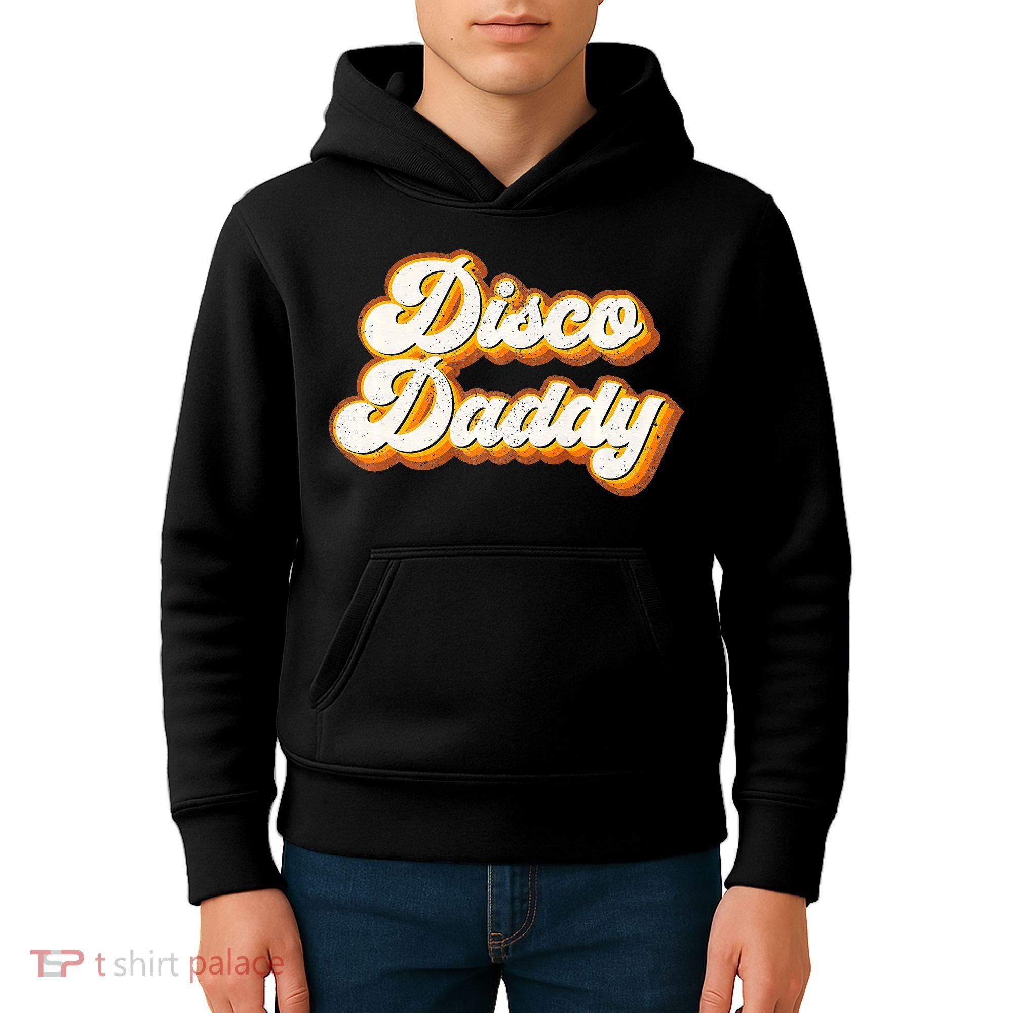 Disco Daddy Retro Matching60s 70s Party CostumeDad Kids Hoodie