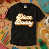 Disco Daddy Retro Matching60s 70s Party CostumeDad Kids T-Shirt thumb 3