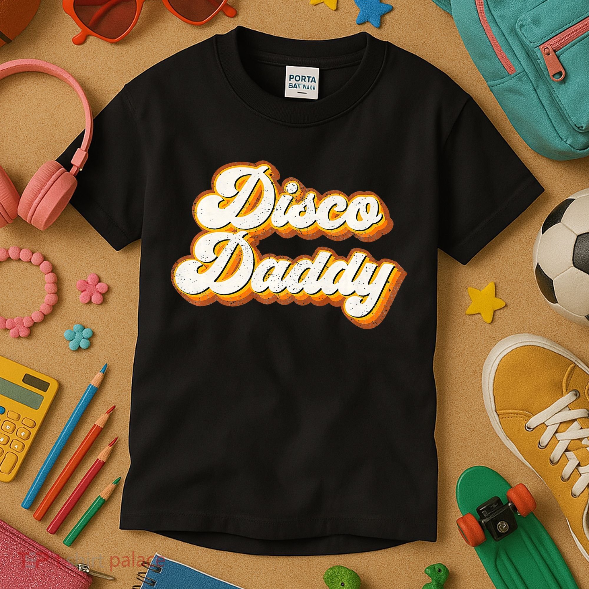 Disco Daddy Retro Matching60s 70s Party CostumeDad Kids T-Shirt