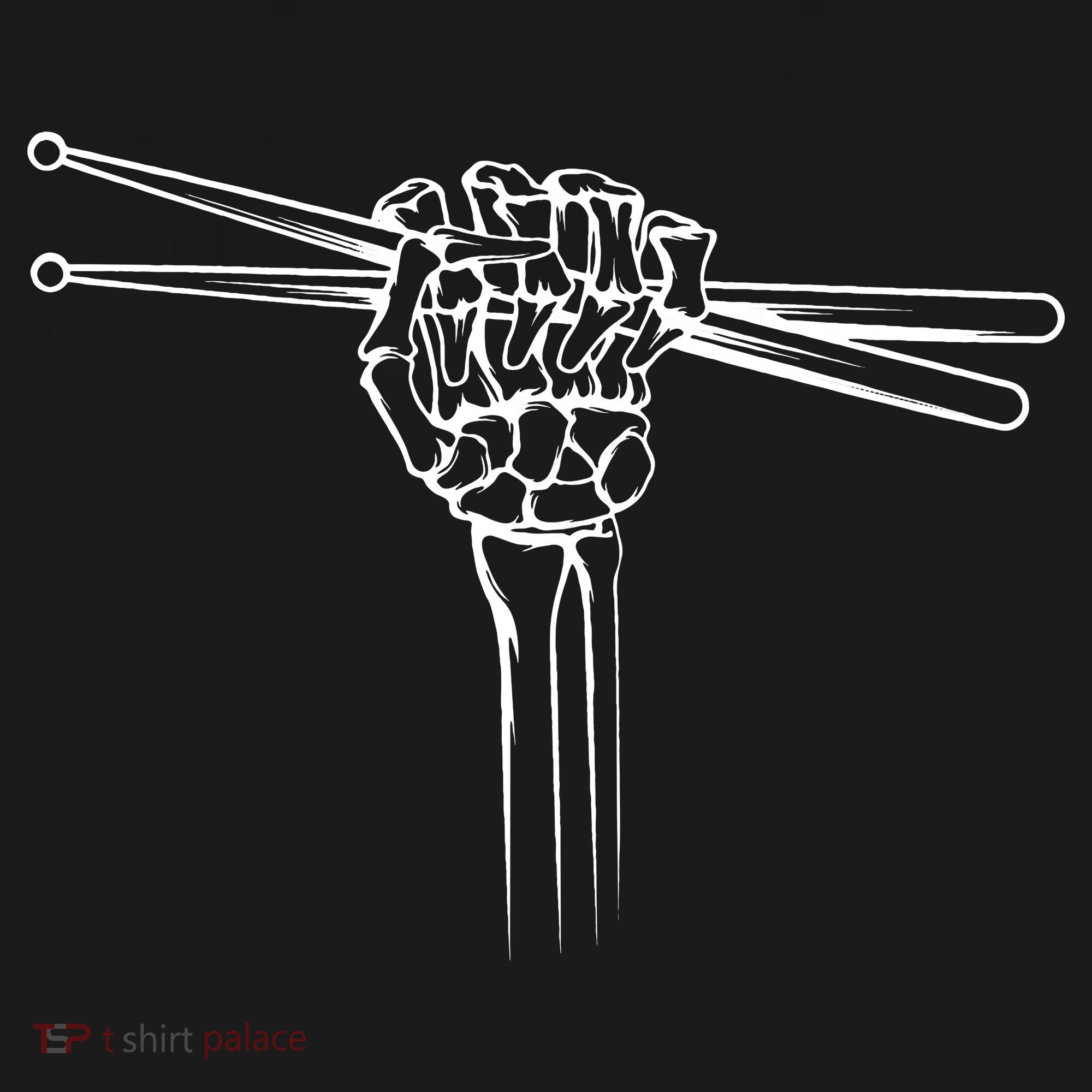 Drummer Drum Sticks Skeleton Hand Horns Pajama Set