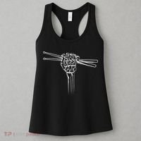 Drummer Drum Sticks Skeleton Hand Horns Women's Tank Top thumb 3