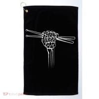 Drummer Drum Sticks Skeleton Hand Horns Golf Towel thumb 0