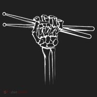 Drummer Drum Sticks Skeleton Hand Horns Golf Towel thumb 3