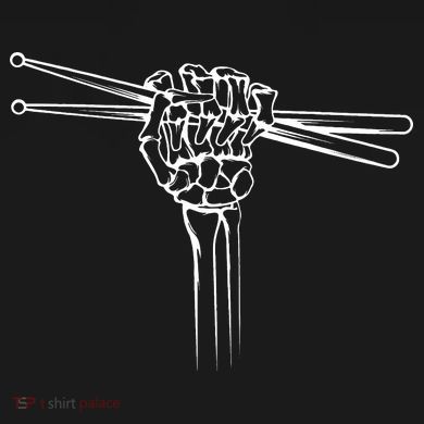 Drummer Drum Sticks Skeleton Hand Horns Kids Hoodie