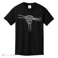Drummer Drum Sticks Skeleton Hand Horns Kids T-Shirt thumb 0