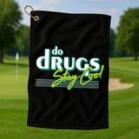 Do Drugs Stay Cool Golf Towel thumb 1