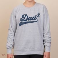 Dad2 Dad Squared Gifts Father Of Two Daddy 2 Second Time Dad Women's Sweatshirt thumb 0