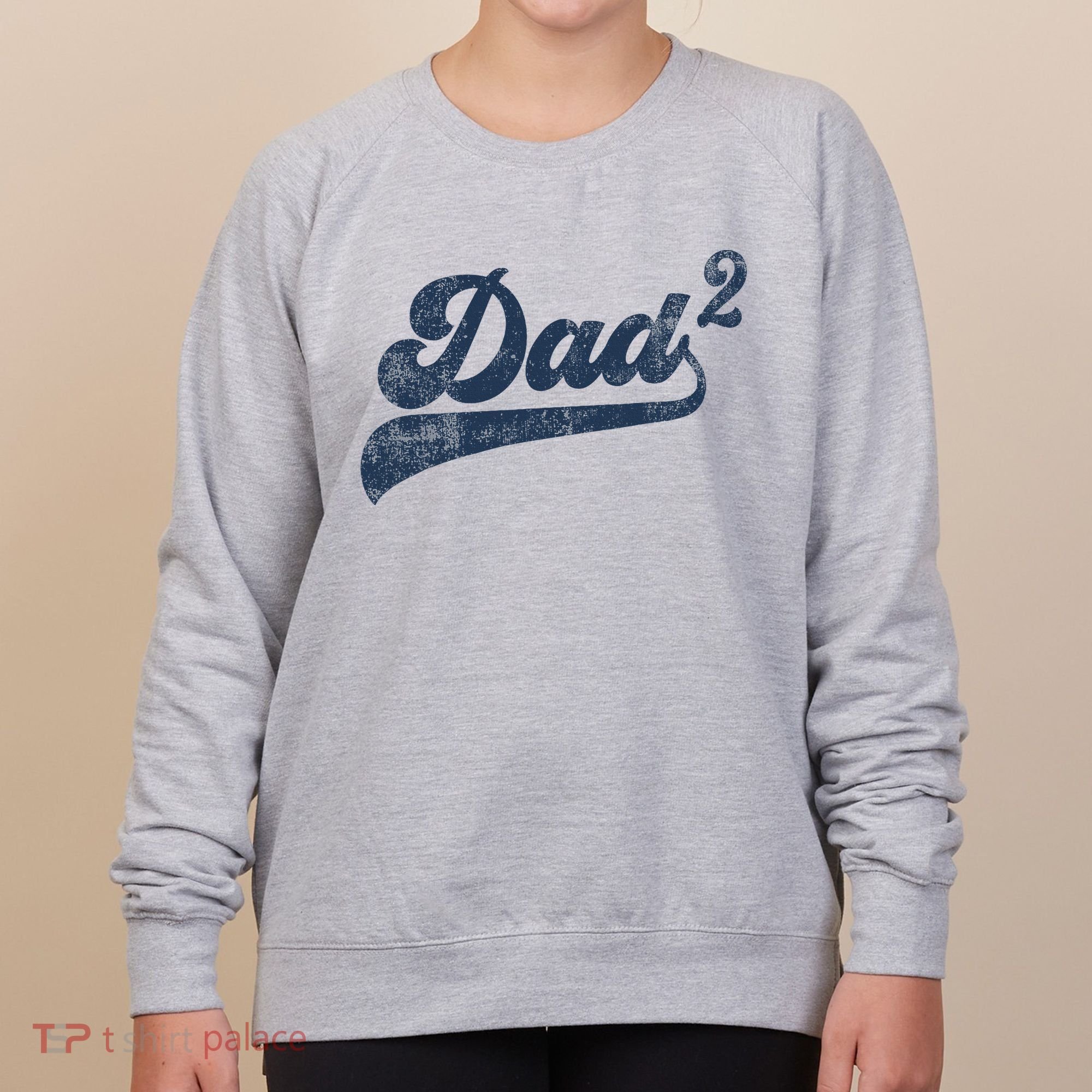 Dad2 Dad Squared Gifts Father Of Two Daddy 2 Second Time Dad Women's Sweatshirt