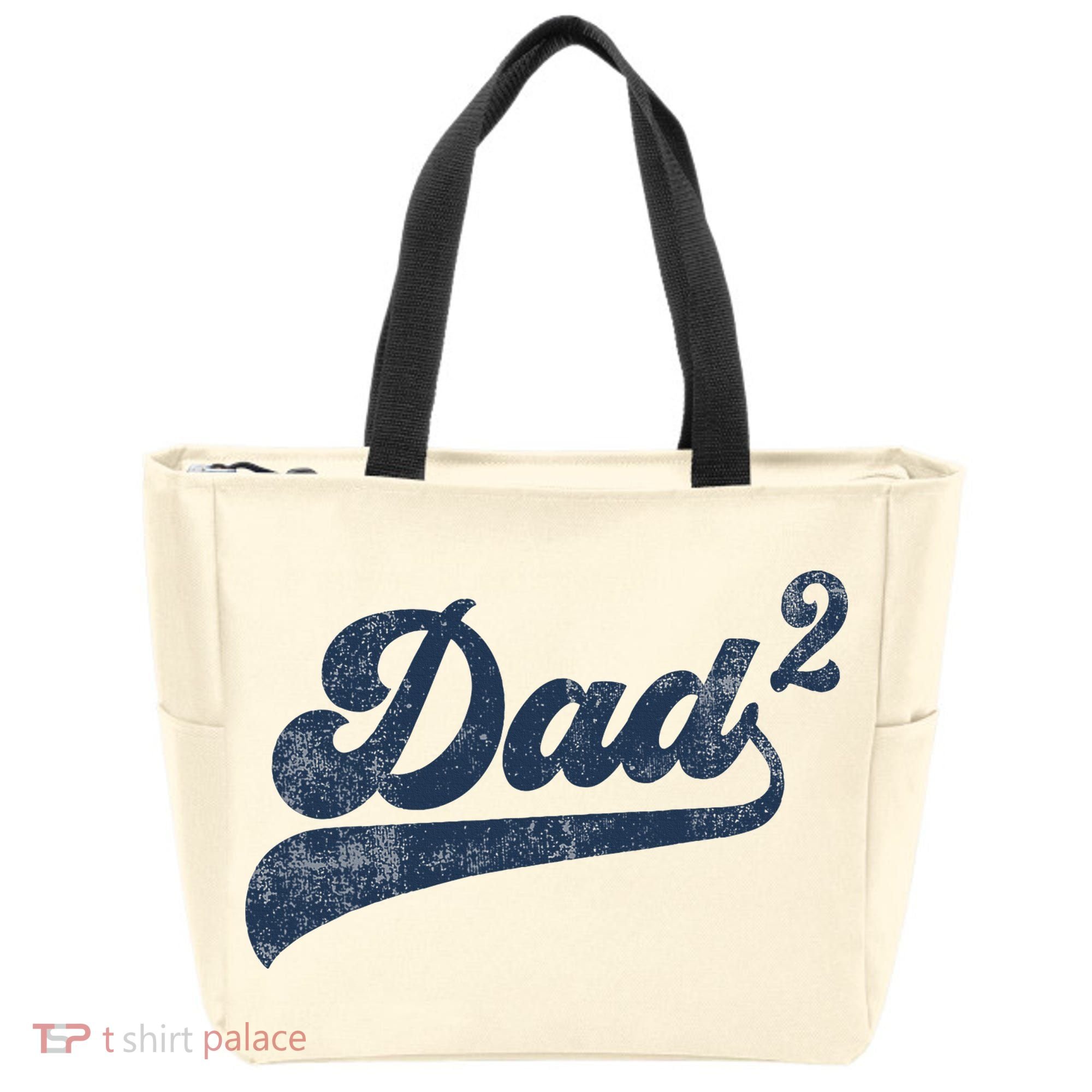 Dad2 Dad Squared Gifts Father Of Two Daddy 2 Second Time Dad Tote Bag