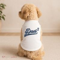 Dad2 Dad Squared Gifts Father Of Two Daddy 2 Second Time Dad Doggie Tank thumb 2