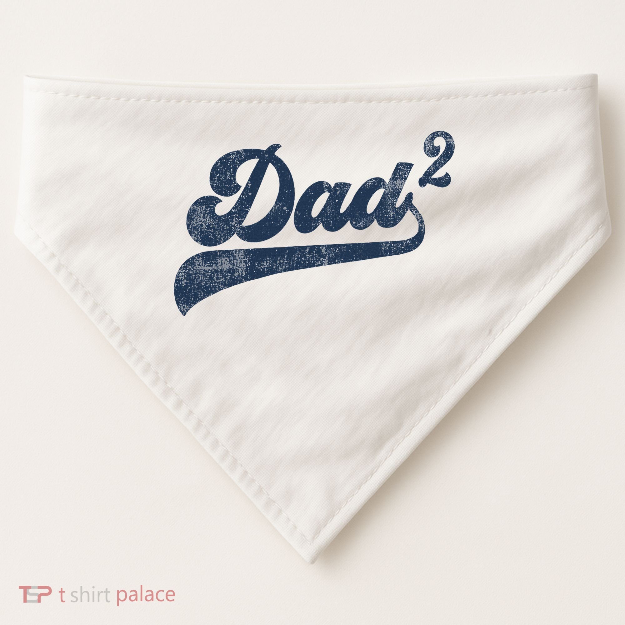 Dad2 Dad Squared Gifts Father Of Two Daddy 2 Second Time Dad USA-Made Doggie Bandana