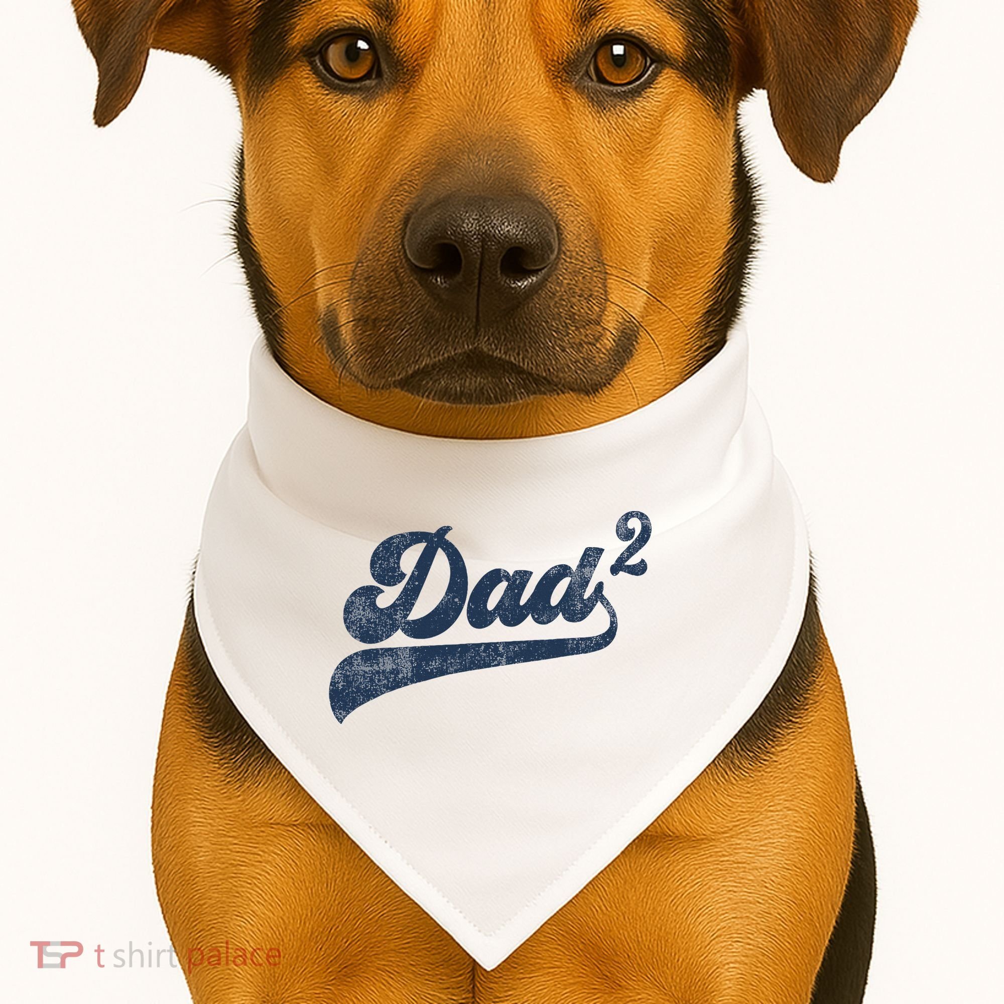 Dad2 Dad Squared Gifts Father Of Two Daddy 2 Second Time Dad USA-Made Doggie Bandana