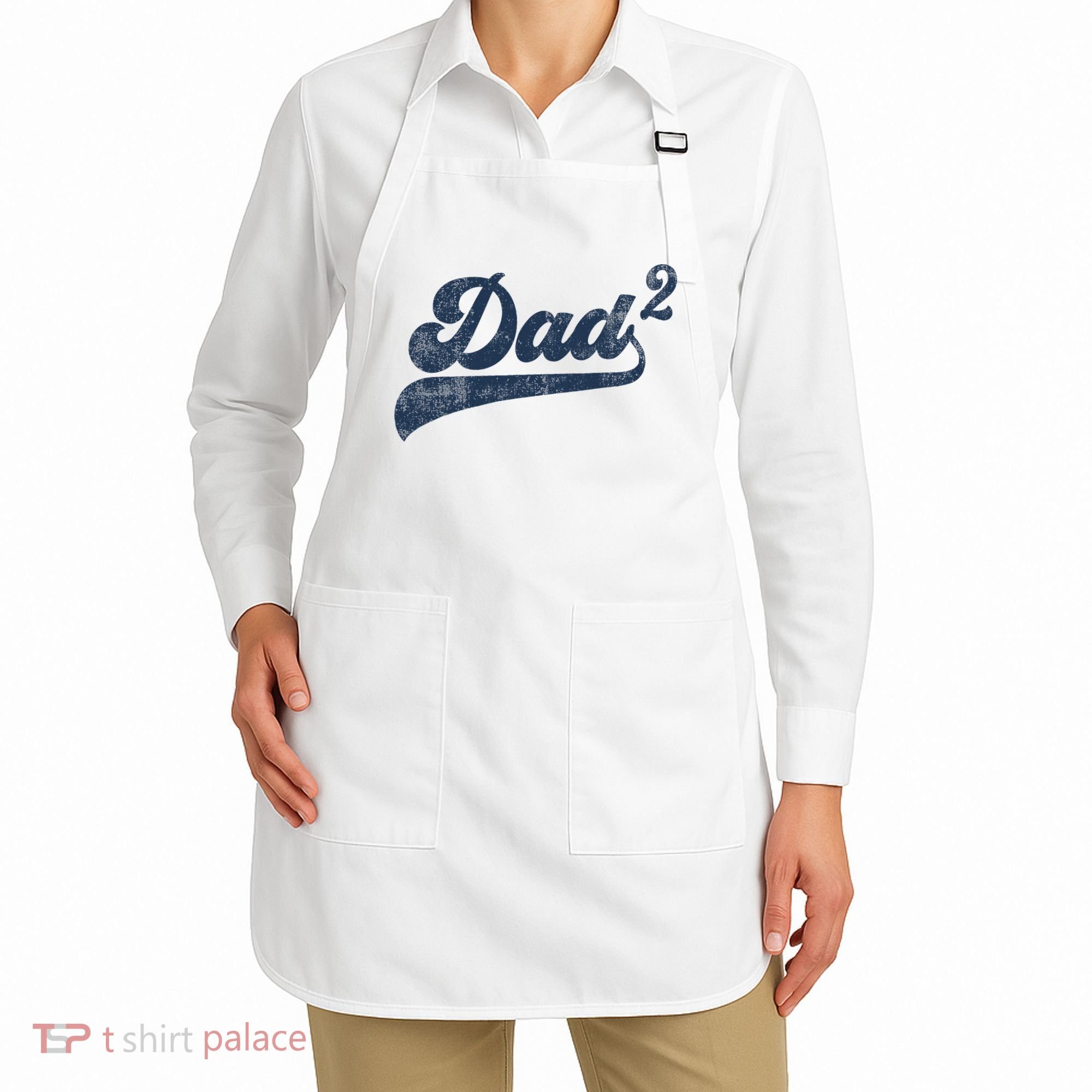 Dad2 Dad Squared Gifts Father Of Two Daddy 2 Second Time Dad Apron