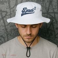 Dad2 Dad Squared Gifts Father Of Two Daddy 2 Second Time Dad Bucket Hat thumb 2