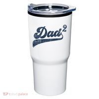 Dad2 Dad Squared Gifts Father Of Two Daddy 2 Second Time Dad Tumbler thumb 0