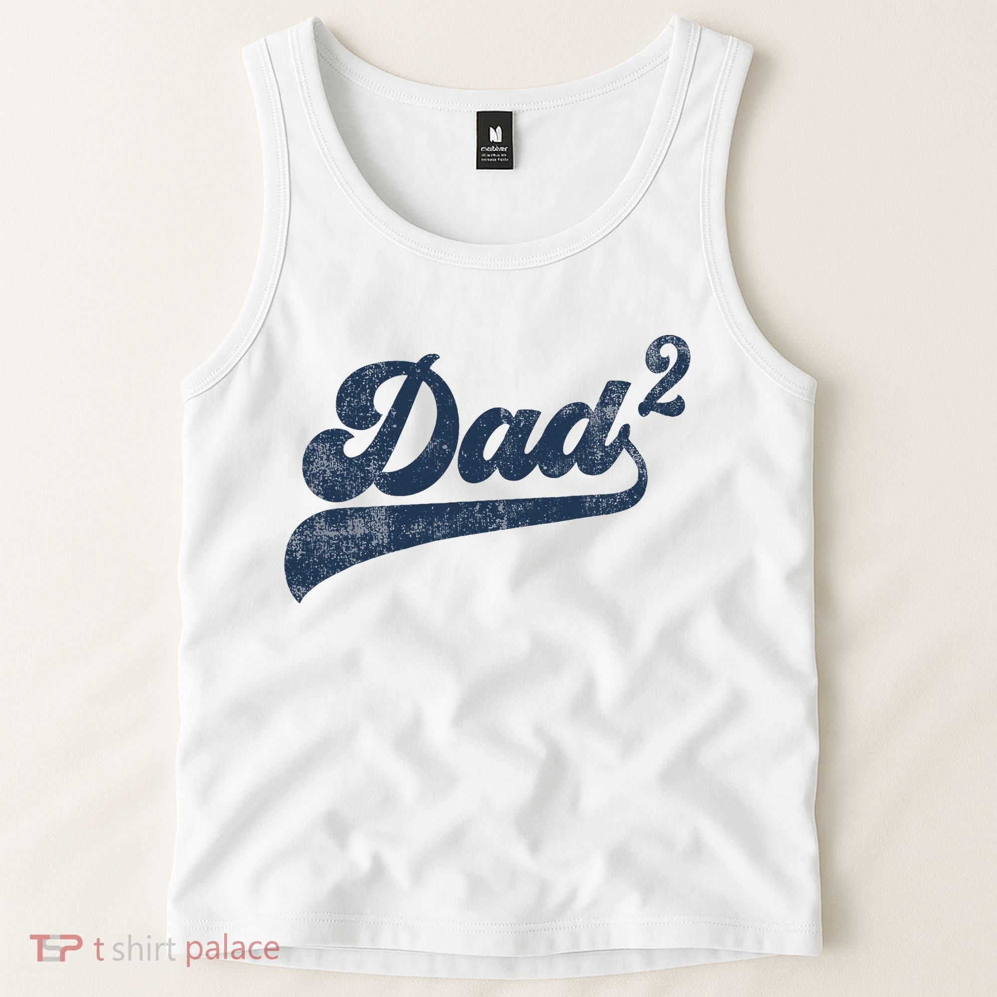 Dad2 Dad Squared Gifts Father Of Two Daddy 2 Second Time Dad Tank Top