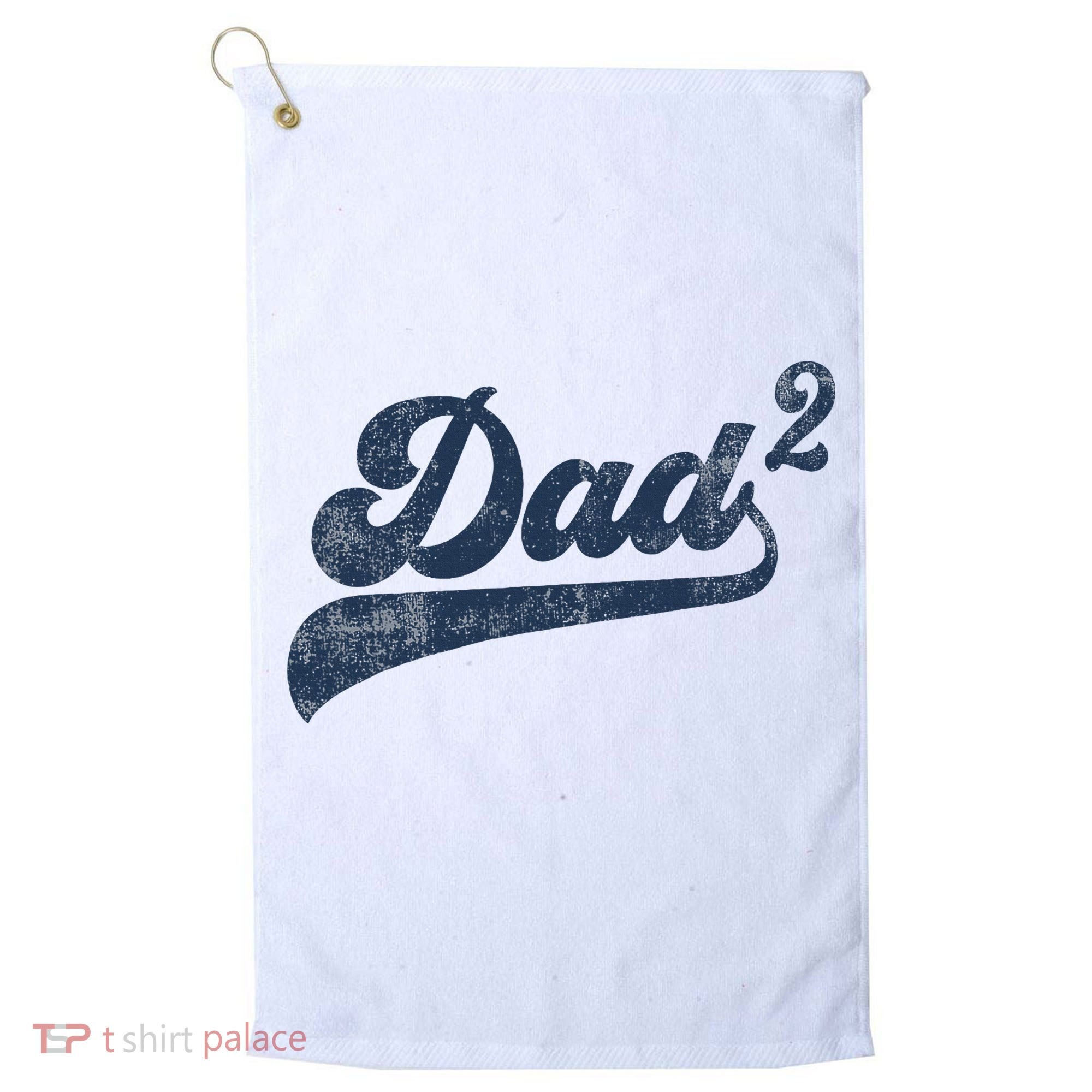 Dad2 Dad Squared Gifts Father Of Two Daddy 2 Second Time Dad Golf Towel