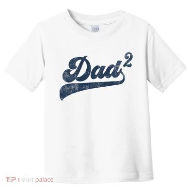 Dad2 Dad Squared Gifts Father Of Two Daddy 2 Second Time Dad Toddler T-Shirt