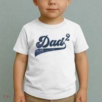 Dad2 Dad Squared Gifts Father Of Two Daddy 2 Second Time Dad Toddler T-Shirt thumb 2