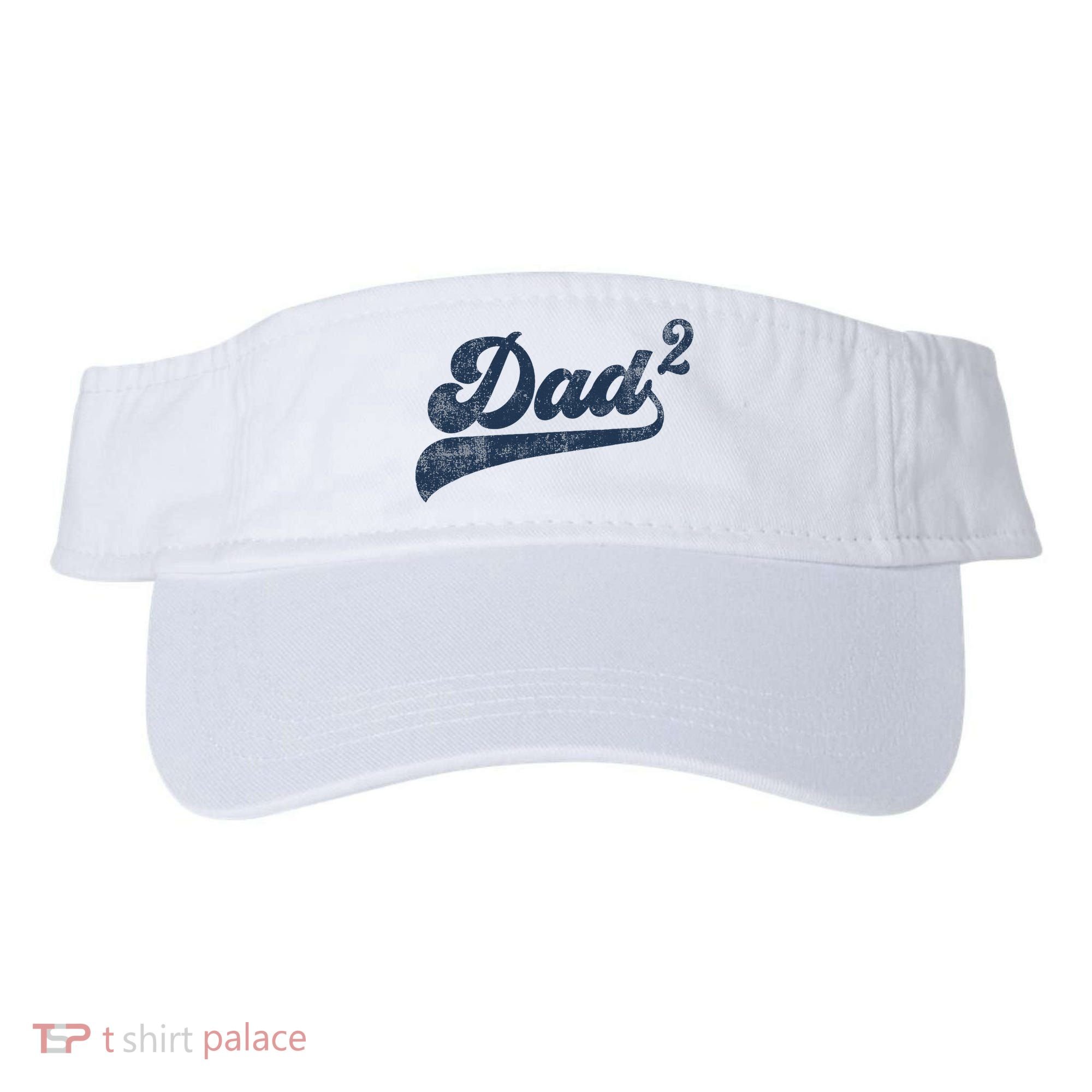 Dad2 Dad Squared Gifts Father Of Two Daddy 2 Second Time Dad Visor