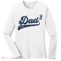 Dad2 Dad Squared Gifts Father Of Two Daddy 2 Second Time Dad Women's Long Sleeve Shirt thumb 0