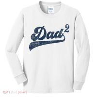 Dad2 Dad Squared Gifts Father Of Two Daddy 2 Second Time Dad Kids Long Sleeve Shirt thumb 0
