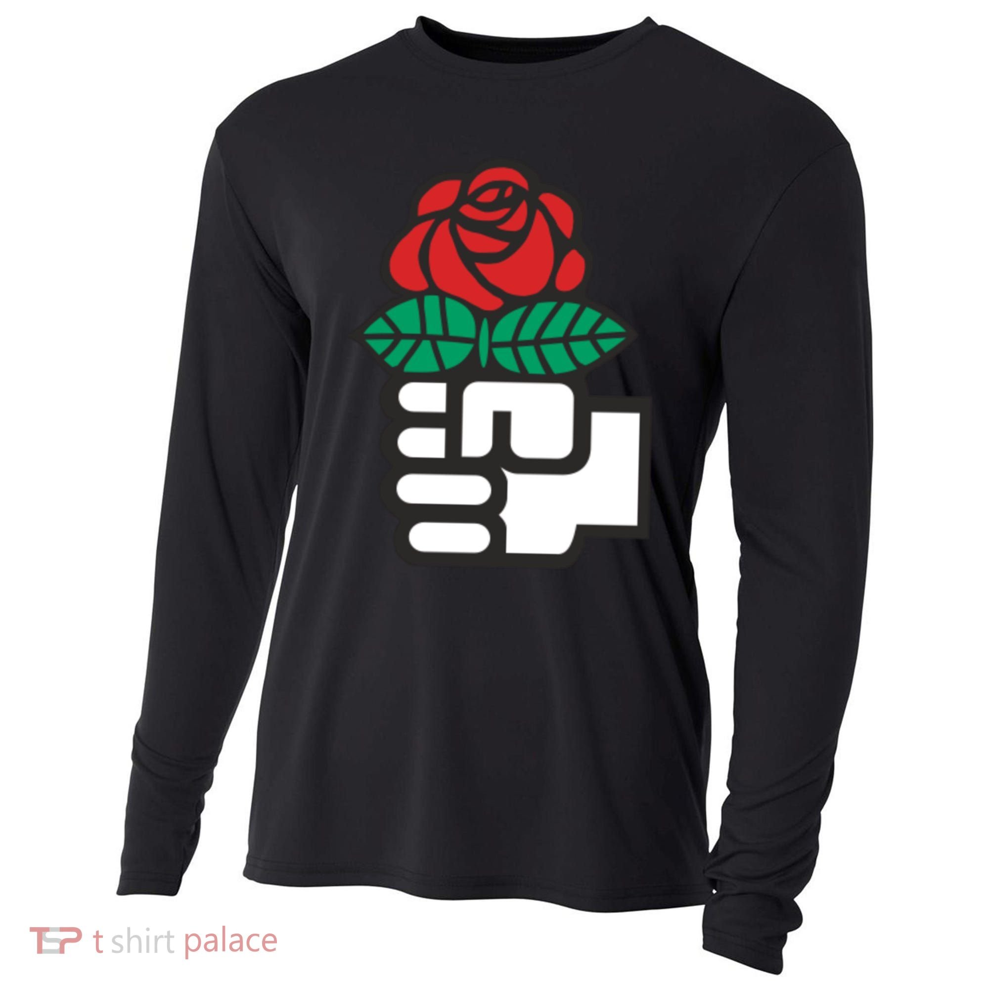 Dsa Democratic Socialists America Flowers Gift Meaningful Gift Cooling Performance Long Sleeve Crew