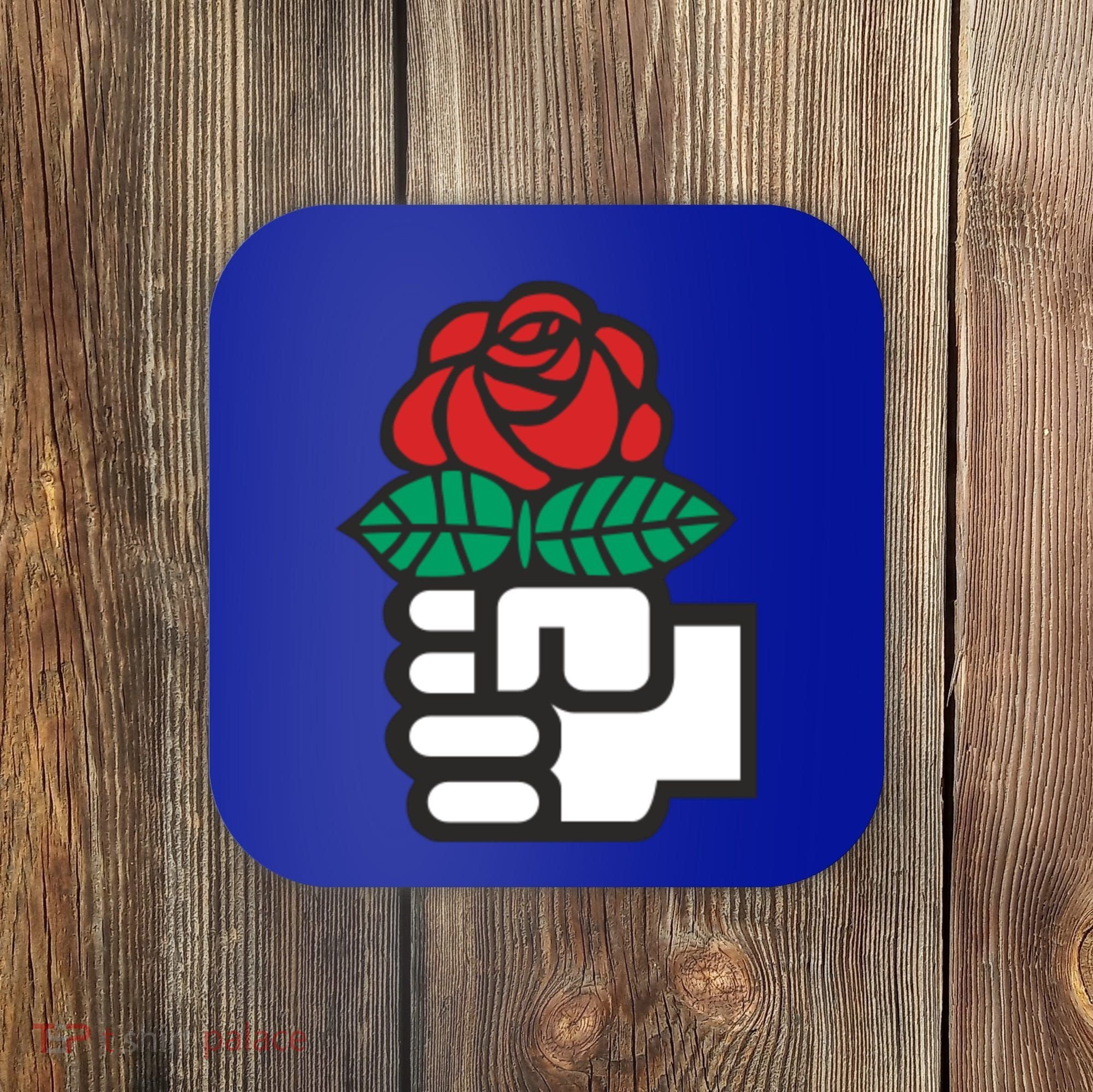 Dsa Democratic Socialists America Flowers Gift Meaningful Gift Coaster