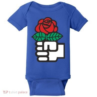 Dsa Democratic Socialists America Flowers Gift Meaningful Gift Baby Bodysuit