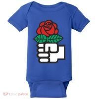 Dsa Democratic Socialists America Flowers Gift Meaningful Gift Baby Bodysuit thumb 0